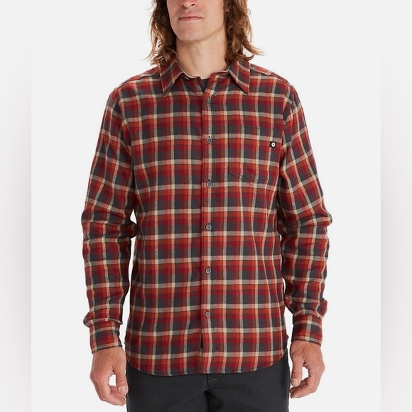 Marmot Men's Fairfax Midweight Flannel Long Sleeve Shirt Size Large #44550 - Picture 1 of 10